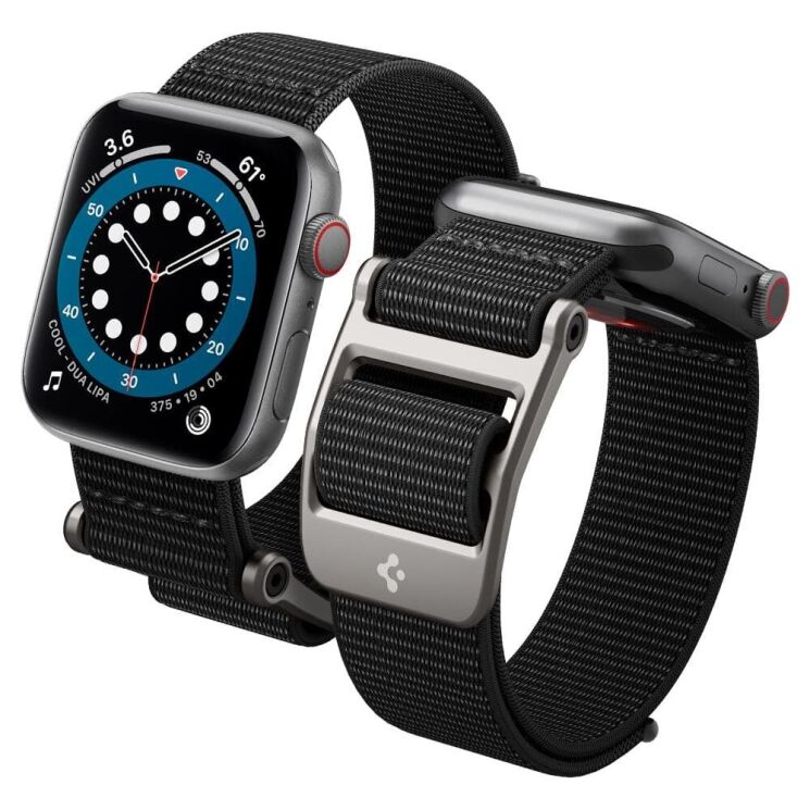 Ремешок Spigen (SGP) DuraPro Flex для Apple Watch 46 / 45 / 44 / SE 44 / 42 (Series 1-3) / Ultra / Ultra 2 - Black: фото 4 из 18
