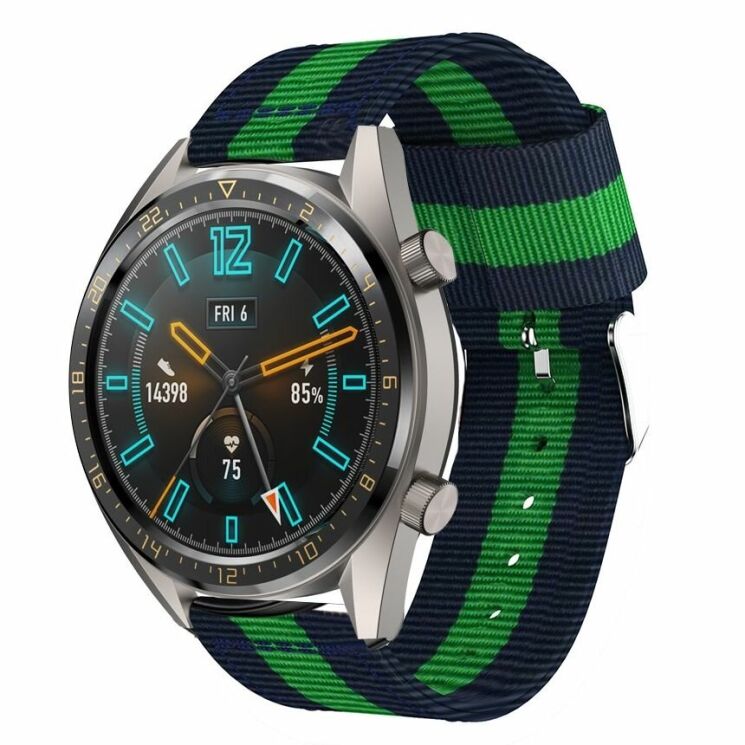 Ремешок UniCase Nylon для Huawei Watch GT 2e - Dark Blue/Green: фото 1 из 5