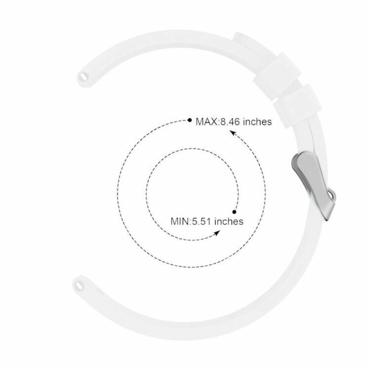 Ремінець UniCase Original Style для Samsung Watch Active / Active 2 40mm / Active 2 44mm - White: фото 4 з 5