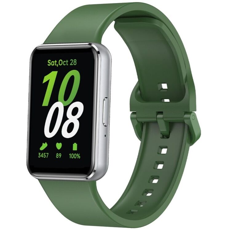 Ремінець UniCase Silicone Strap для Samsung Galaxy Fit 3 - Green: фото 1 з 3