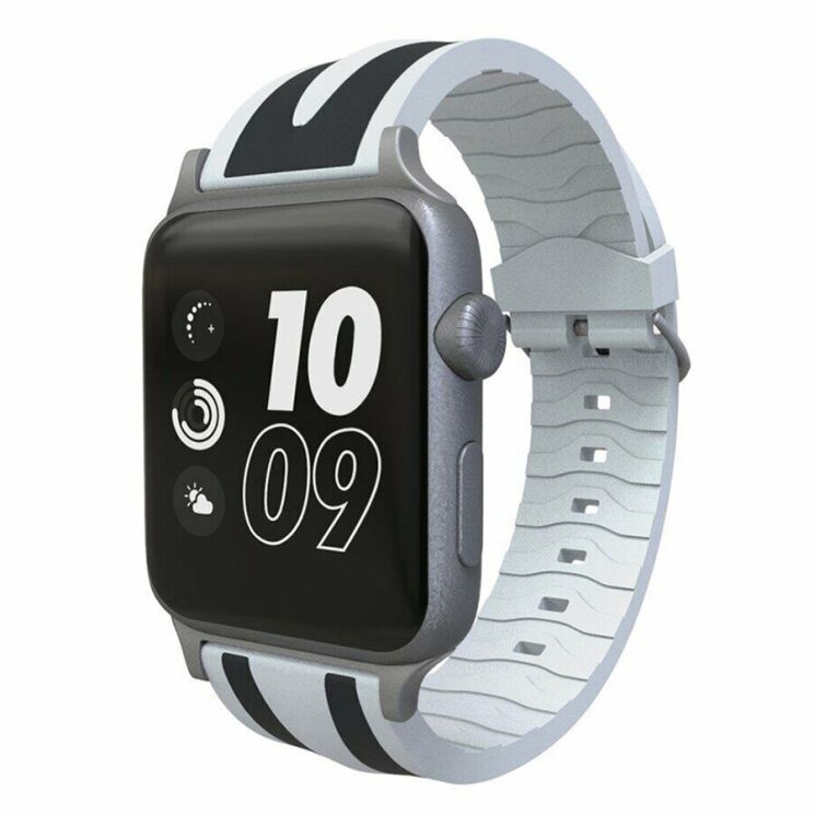 Ремінець UniCase Soft Strap для Apple Watch 46 / 45 / 44 / SE 44 / 42 (Series 1-3) / Ultra / Ultra 2 / Ultra 3 - Grey / Black: фото 1 з 5