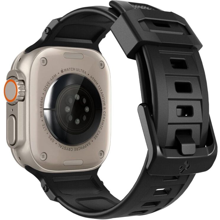 Ремешок Spigen (SGP) Rugged Ultra Band для Apple Watch 46 / 45 / 44 / SE 44 / 42 (Series 1-3) / Ultra / Ultra 2 - Matte Black: фото 6 из 15