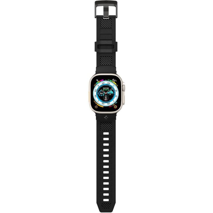 Ремешок Spigen (SGP) Rugged Ultra Band для Apple Watch 46 / 45 / 44 / SE 44 / 42 (Series 1-3) / Ultra / Ultra 2 - Matte Black: фото 9 из 15