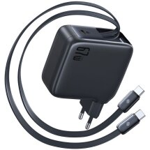 Сетевое зарядное устройство Baseus EnerCore CJ21 Fast Charger 67W (Type-C) + кабель 2Type-C (E0121D00) - Black: фото 1 из 12