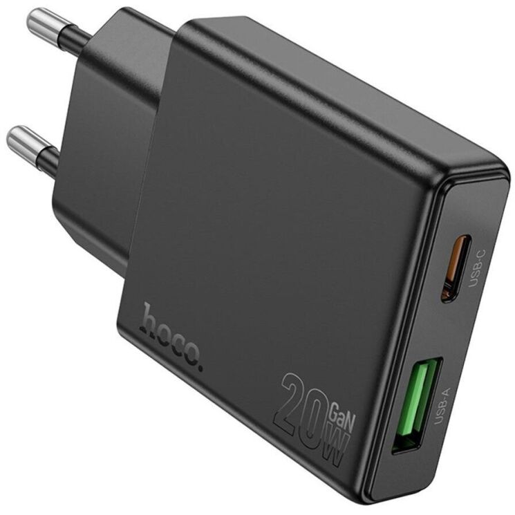 Сетевое зарядное устройство Hoco N38 (20W) - Black: фото 2 из 9