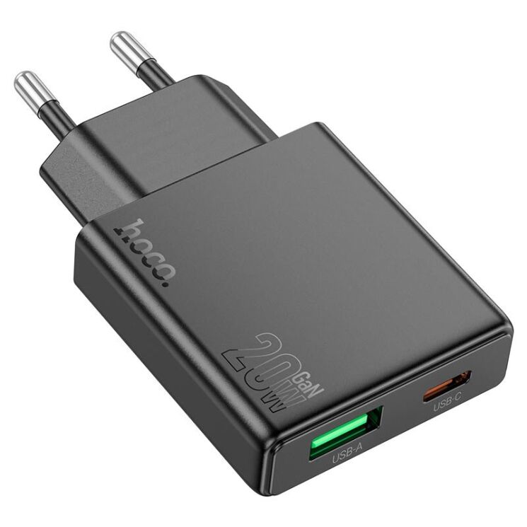 Сетевое зарядное устройство Hoco N38 (20W) - Black: фото 3 из 9