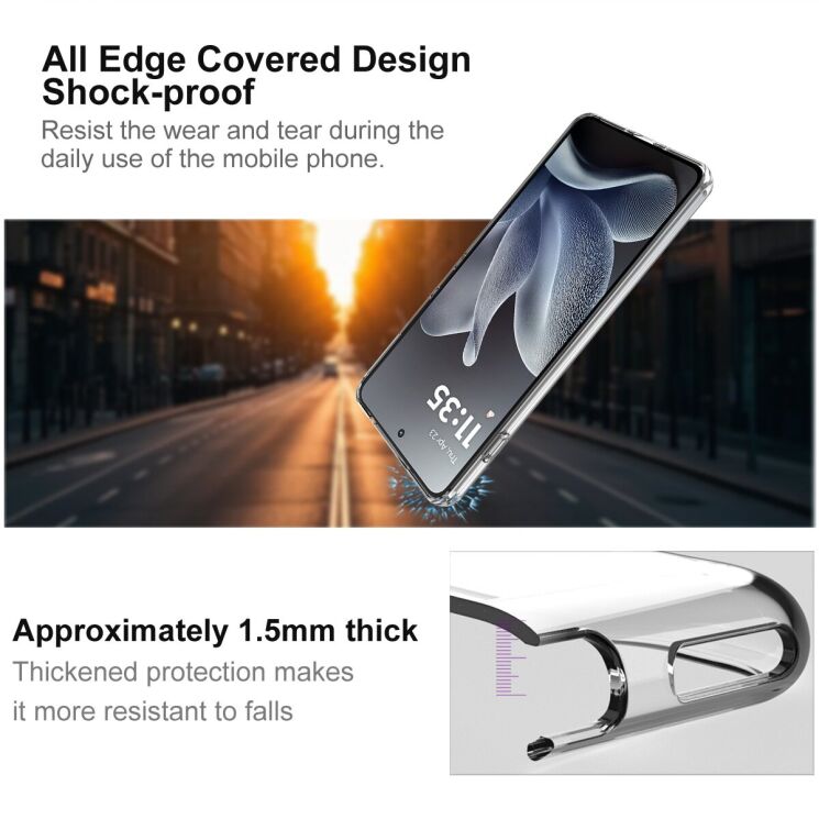 Силіконовий чохол IMAK UX-10 Series для Motorola Edge 70 - Transparent: фото 4 з 6