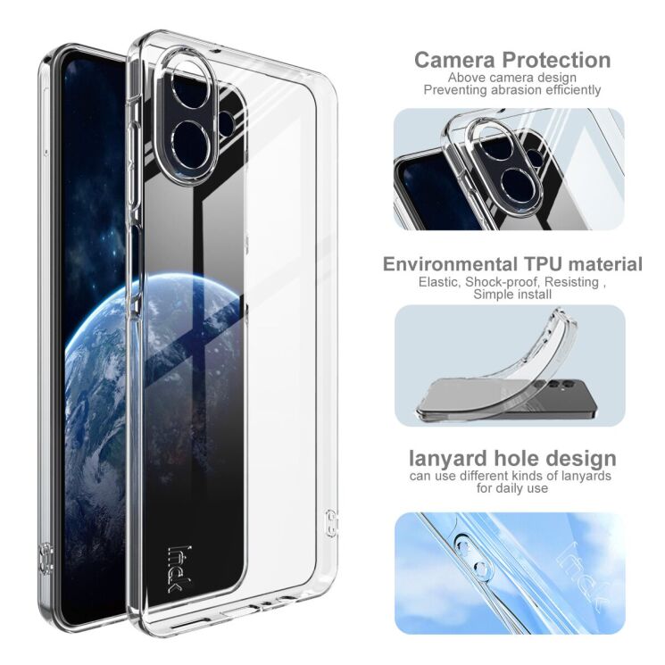 Силіконовий (TPU) чохол IMAK UX-5 Series для Samsung Galaxy A07 (A075) - Transparent: фото 4 з 7