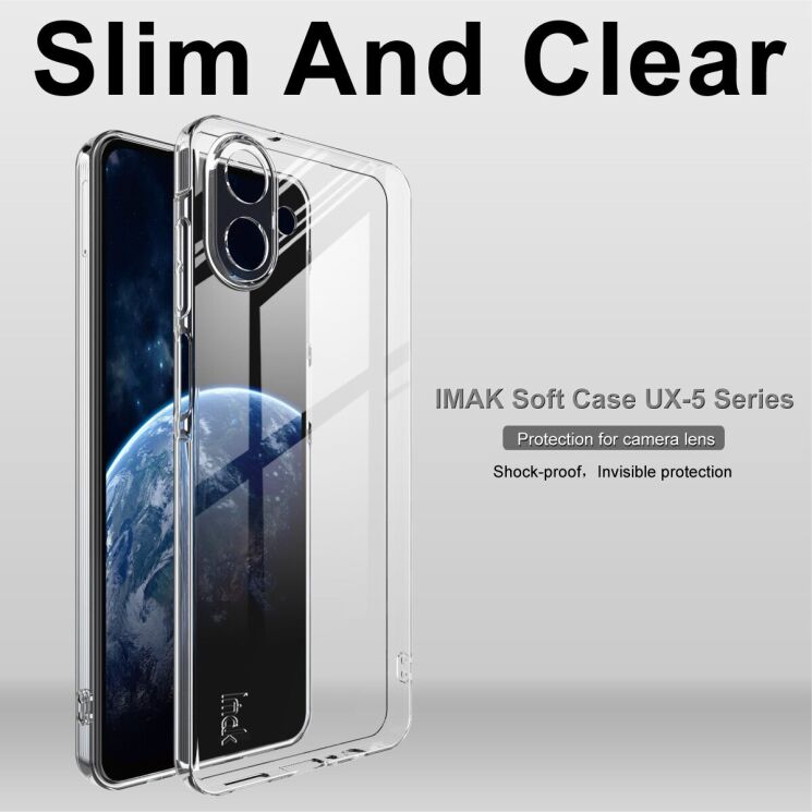 Силіконовий (TPU) чохол IMAK UX-5 Series для Samsung Galaxy A07 (A075) - Transparent: фото 3 з 7