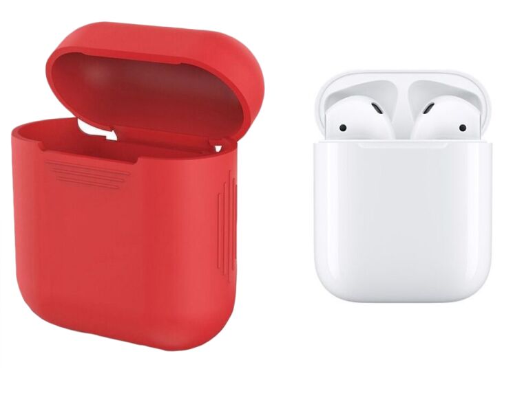 Силиконовый чехол LANKILIN Protective Case для Apple AirPods 1 / 2 - Red: фото 1 из 7