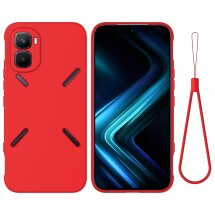 Силіконовий (TPU) чохол Deexe Silicone Case для Infinix GT 50 Pro - Red: фото 1 з 9