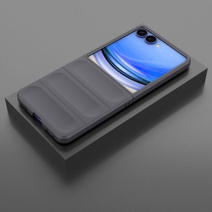 Силиконовый (TPU) чехол Deexe Terra Case для Samsung Galaxy Flip 8 - Dark Grey: фото 5 из 6