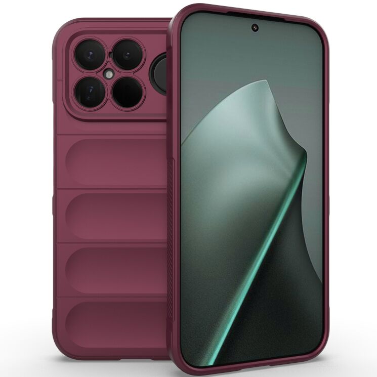 Силиконовый (TPU) чехол Deexe Terra Case для Xiaomi Poco F8 Ultra - Wine Red: фото 1 из 6