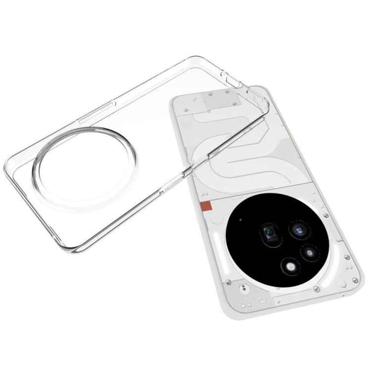 Силиконовый (TPU) чехол Deexe UltraThin для Nothing Phone (3a) Pro - Transparent: фото 4 из 5
