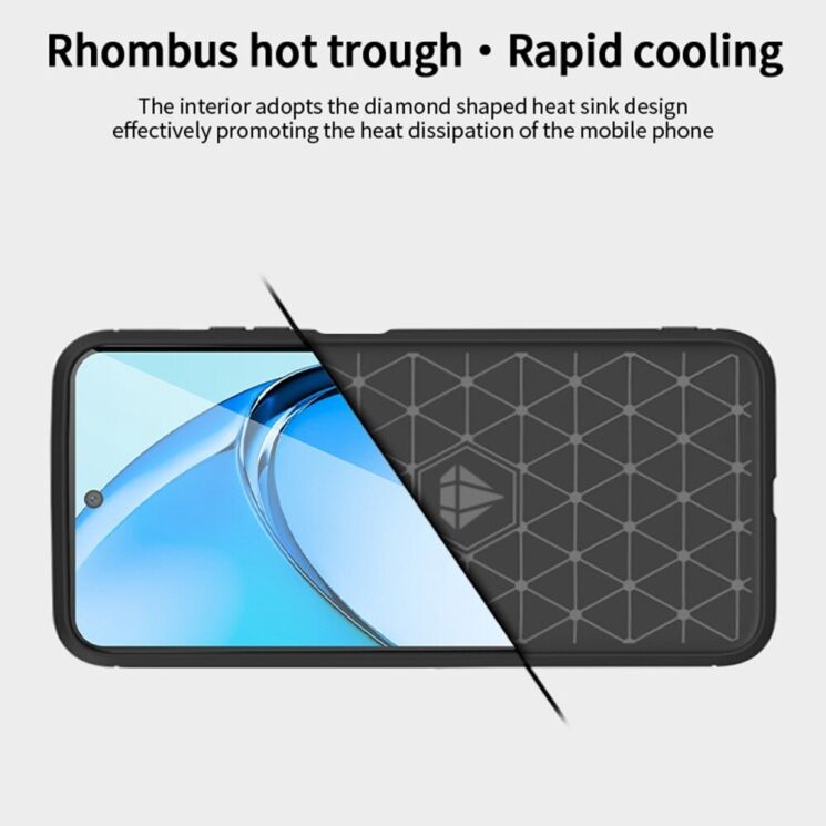 Силиконовый (TPU) чехол MOFI Carbon Fiber для OPPO A60 - Red: фото 6 из 9