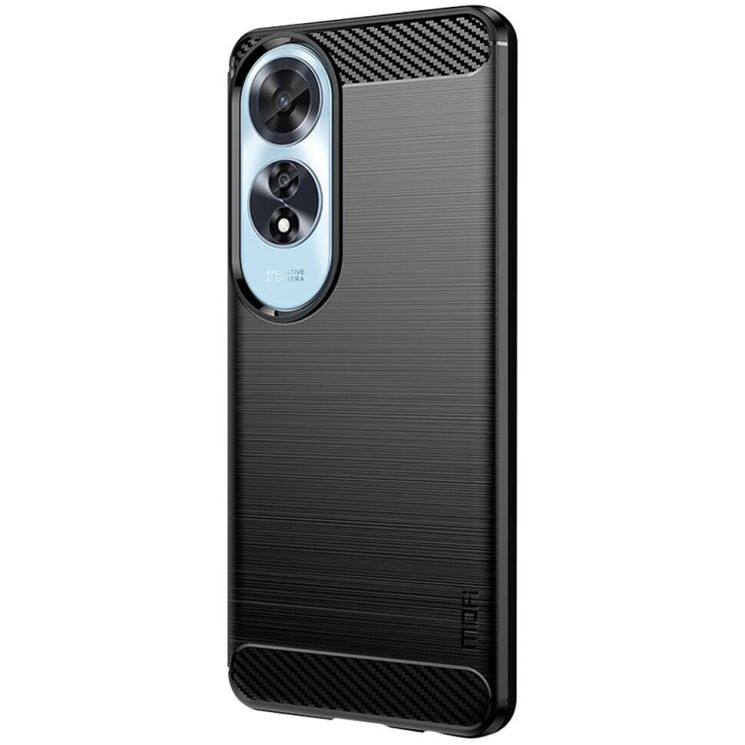 Силиконовый (TPU) чехол MOFI Carbon Fiber для OPPO A60 - Black: фото 2 из 9