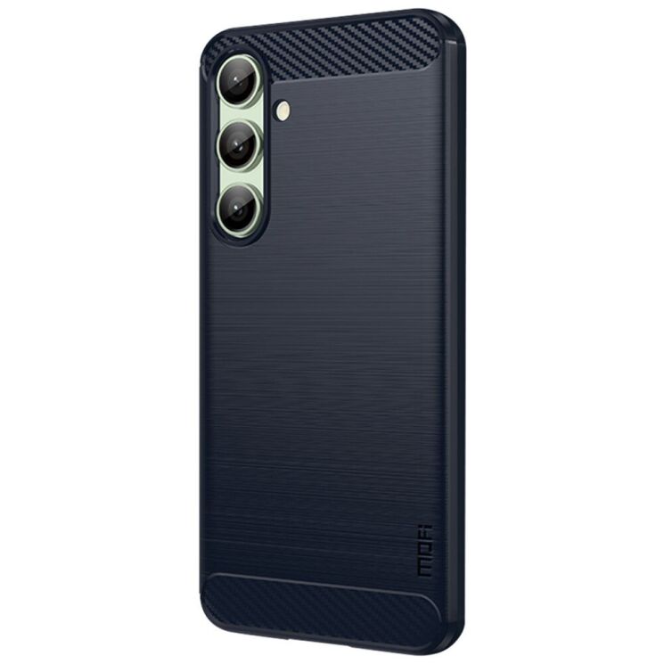 Силиконовый (TPU) чехол MOFI Carbon Fiber для Samsung Galaxy S24 FE (S721) - Blue: фото 2 из 10