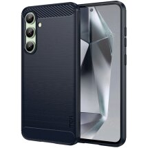 Силиконовый (TPU) чехол MOFI Carbon Fiber для Samsung Galaxy S24 FE (S721) - Blue: фото 1 из 10