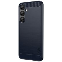 Силиконовый (TPU) чехол MOFI Carbon Fiber для Samsung Galaxy S25 Plus (S936) - Blue: фото 1 из 9