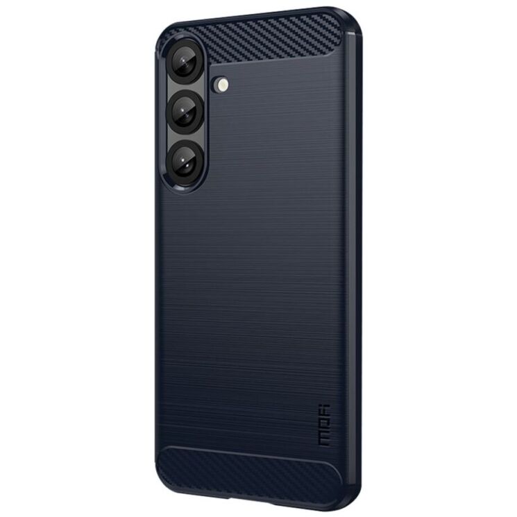 Силиконовый (TPU) чехол MOFI Carbon Fiber для Samsung Galaxy S25 Plus (S936) - Blue: фото 1 из 9