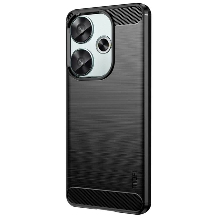 Силіконовий (TPU) чохол MOFI Carbon Fiber для Xiaomi Poco F6 - Black: фото 2 з 9