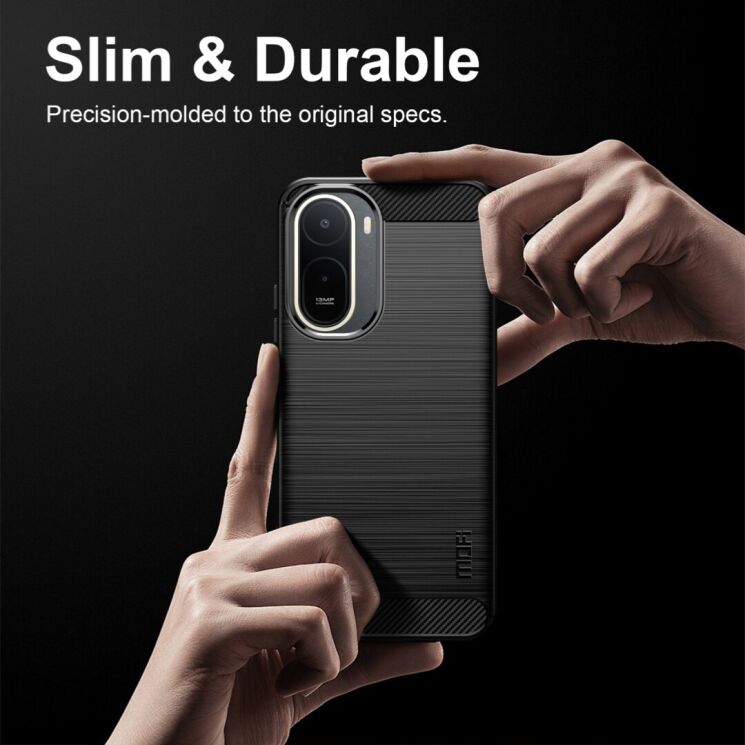 Силіконовий (TPU) чохол MOFI Carbon Fiber для Xiaomi Redmi A7 Pro - Black: фото 7 з 9