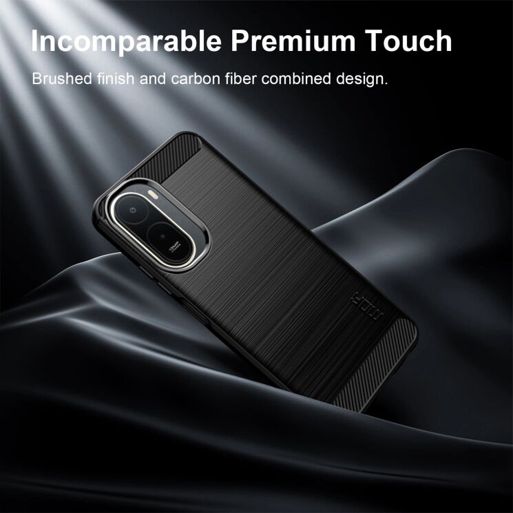 Силіконовий (TPU) чохол MOFI Carbon Fiber для Xiaomi Redmi A7 Pro - Black: фото 8 з 9