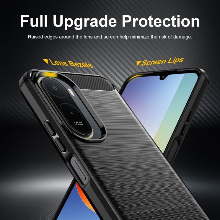 Силіконовий (TPU) чохол MOFI Carbon Fiber для Xiaomi Redmi A7 Pro - Black: фото 3 з 9