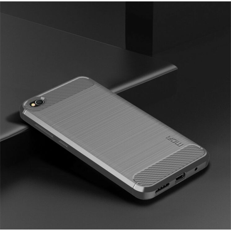 Силиконовый (TPU) чехол MOFI Carbon Fiber для Xiaomi Redmi Go - Grey: фото 3 из 8