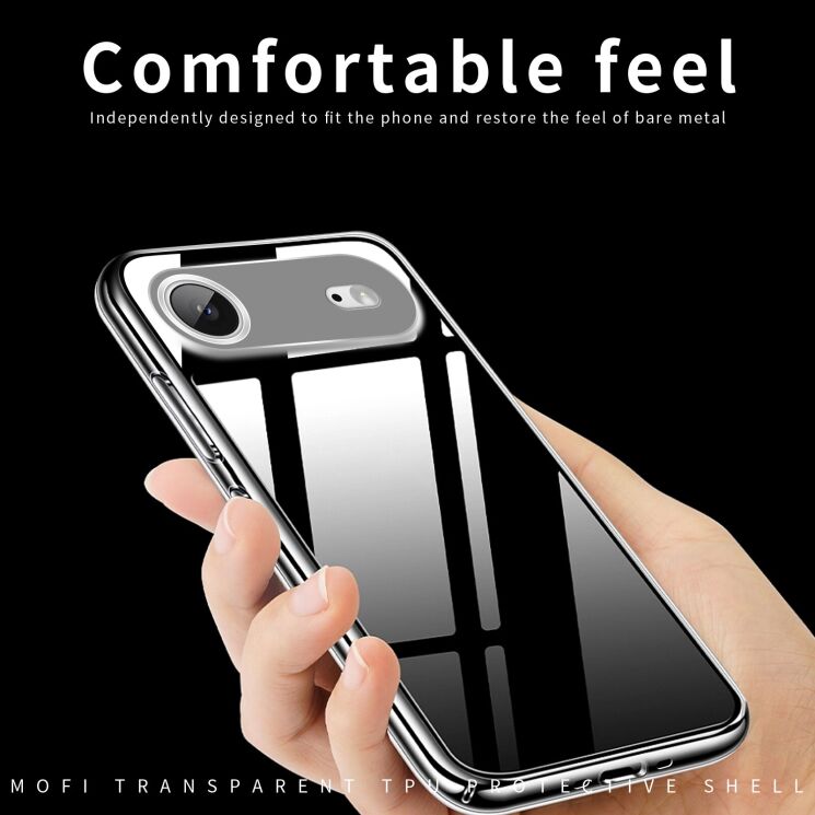 Силіконовий (TPU) чохол MOFI Thin Guard для Apple iPhone 17 Air - Transparent: фото 6 з 10