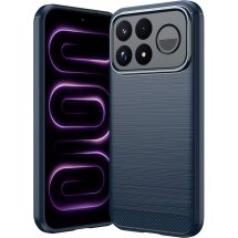 Силиконовый (TPU) чехол UniCase Carbon для Xiaomi Poco F9 Ultra - Blue: фото 1 из 9