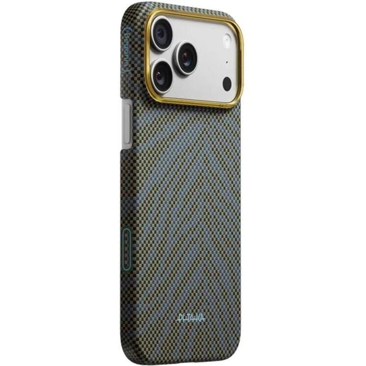 Ультратонкий чехол Pitaka Edge Case Breath of Veins для iPhone 17 Pro Max (BV1703PM) - Dive Green: фото 2 из 13