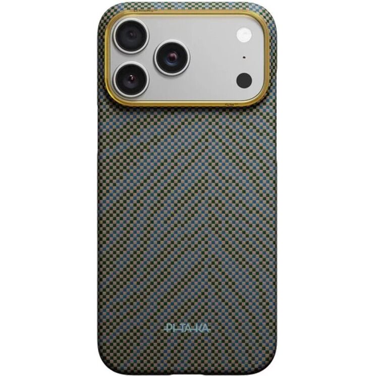 Ультратонкий чехол Pitaka Edge Case Breath of Veins для iPhone 17 Pro Max (BV1703PM) - Dive Green: фото 1 из 13