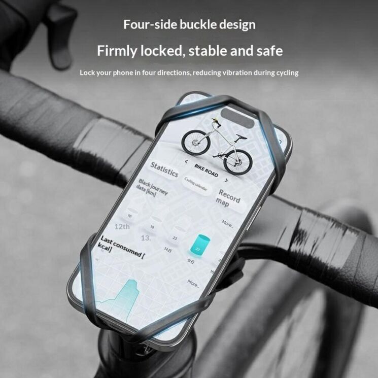 Велосипедный держатель WEST BIKING Silicone Bike Mount - Black: фото 3 из 10