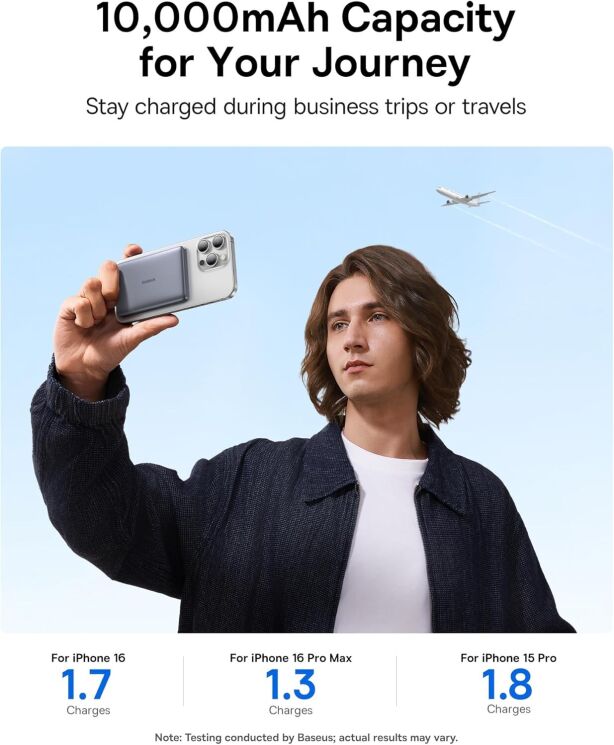 Внешний аккумулятор Baseus PicoGo 27W (10000mAh) E0027200 - Gray: фото 10 из 13