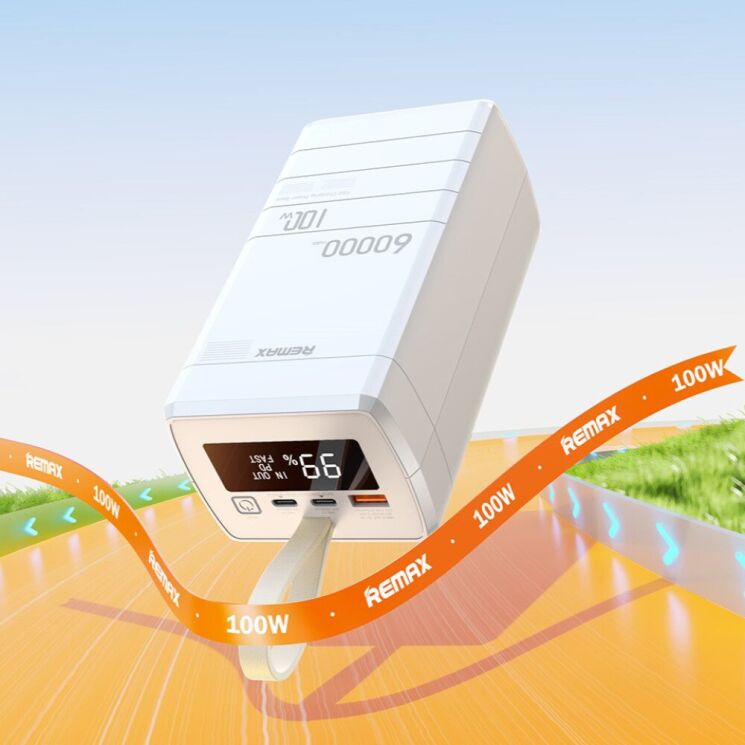 Внешний аккумулятор Remax RPP-650 100W (60000mAh) - White: фото 3 из 11