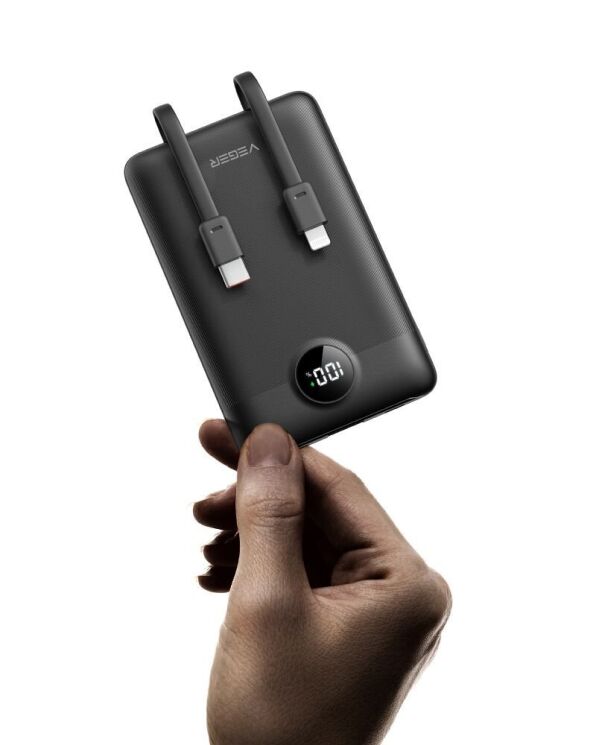 Внешний аккумулятор VEGER C11 22.5W + QC3.0 (10000mAh) + кабель Type-C + Lightning - Black: фото 3 из 4