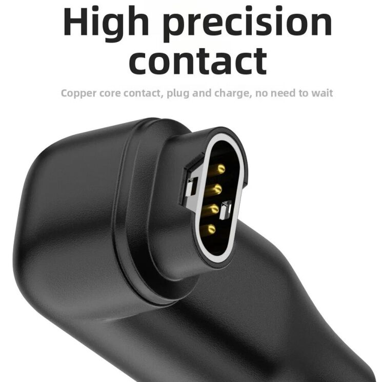 Зарядний пристрій Deexe Power Line (USB + Type-C) для годиннинів Garmin - Black: фото 3 з 9