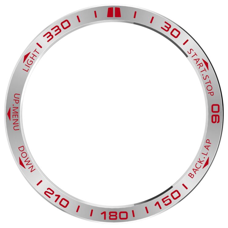 Захисна накладка Deexe Bezel Guard для Garmin Quatix 8 (51mm) - Red / Silver: фото 3 з 6