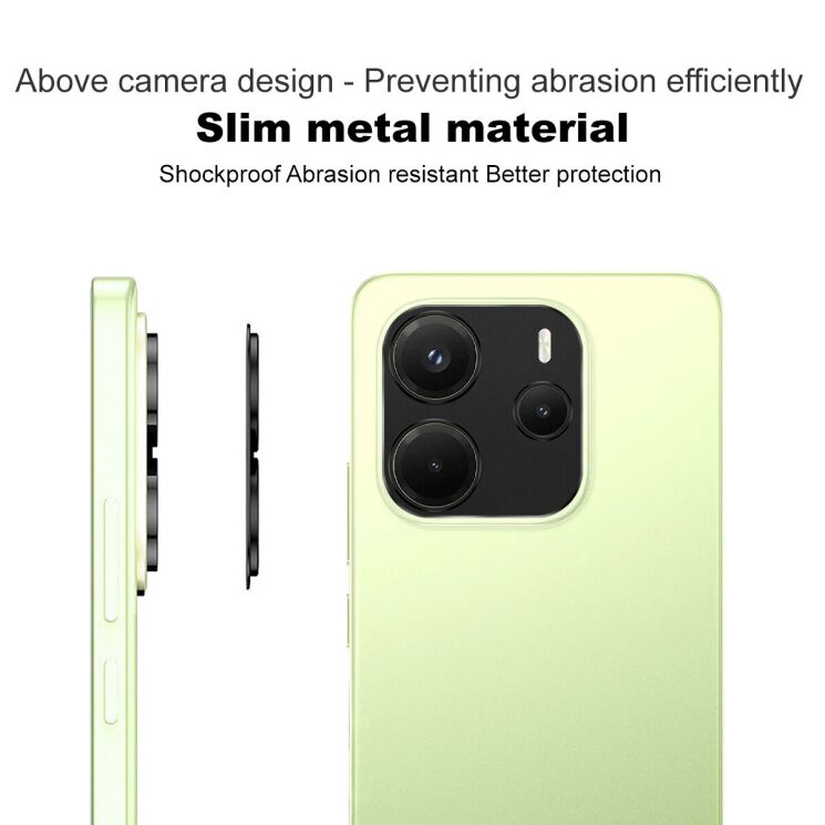 Захисна рамка IMAK Camera Styling для Xiaomi Redmi Note 14 4G - Black: фото 4 з 7