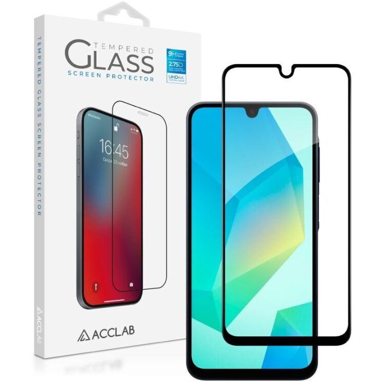 Защитное стекло ACCLAB Full Glue для Samsung Galaxy A16 (A165) - Black: фото 1 из 7