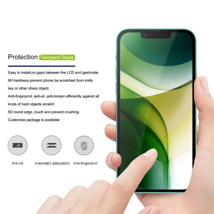 Защитное стекло AMORUS Ultra Clear для Apple iPhone 13 mini: фото 5 из 7