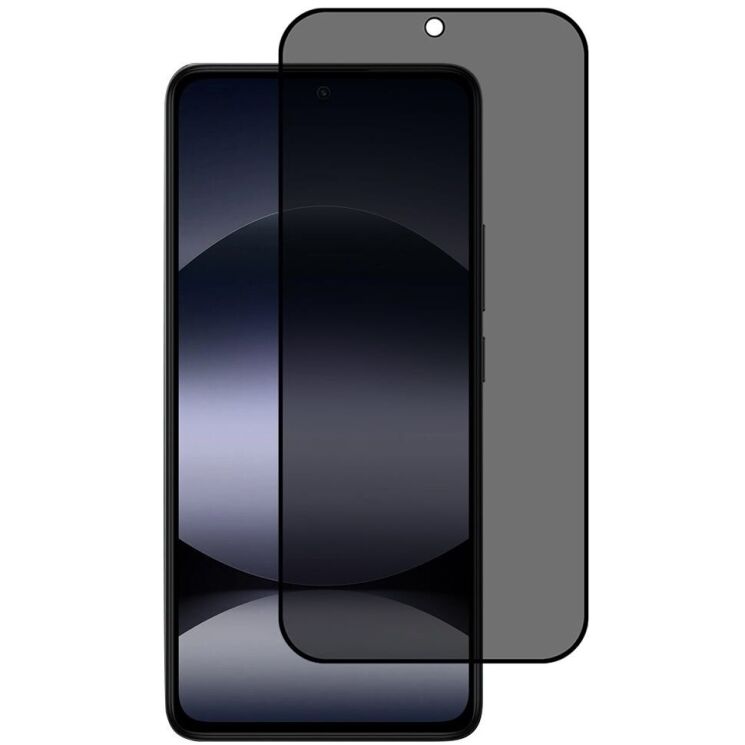 Защитное стекло Deexe Anti-Spy для Xiaomi Redmi Note 14 4G - Black: фото 1 из 8
