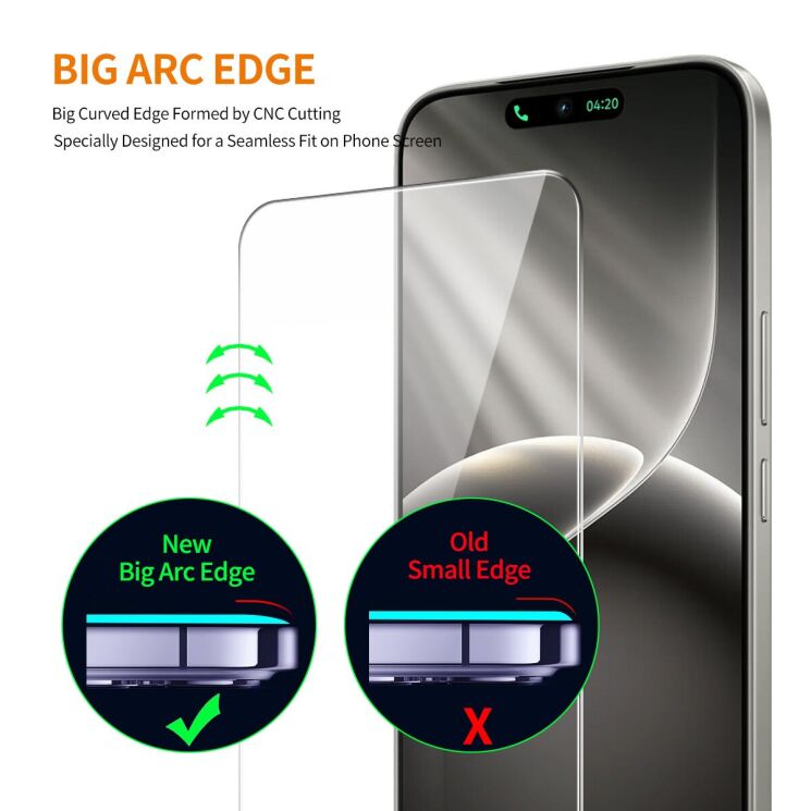 Защитное стекло ENKAY 0.26mm 9H для TECNO Camon 50: фото 4 из 6