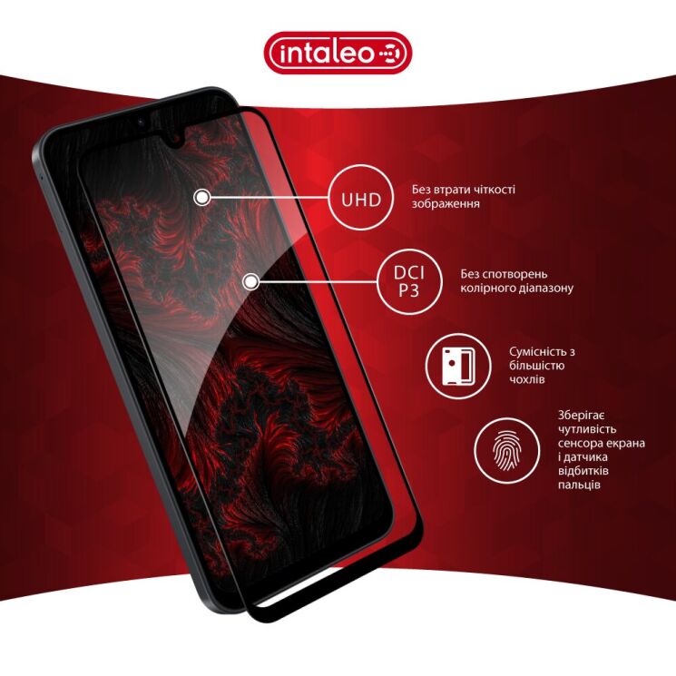 Захисне скло Intaleo Full Glue для Samsung Galaxy A17 (A175) - Black: фото 4 з 8