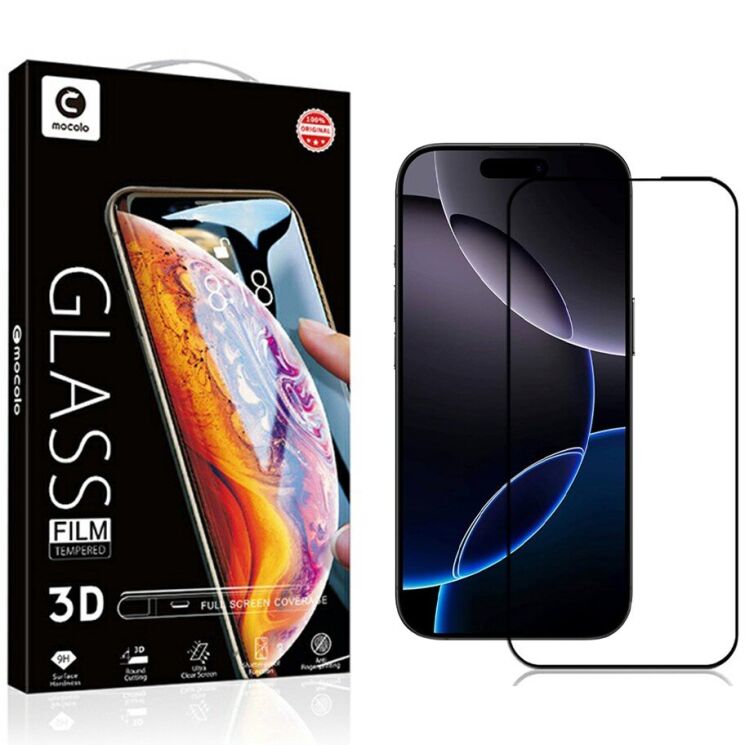 Защитное стекло MOCOLO Full Glue Cover для Apple iPhone 17 Pro Max - Black: фото 7 из 7