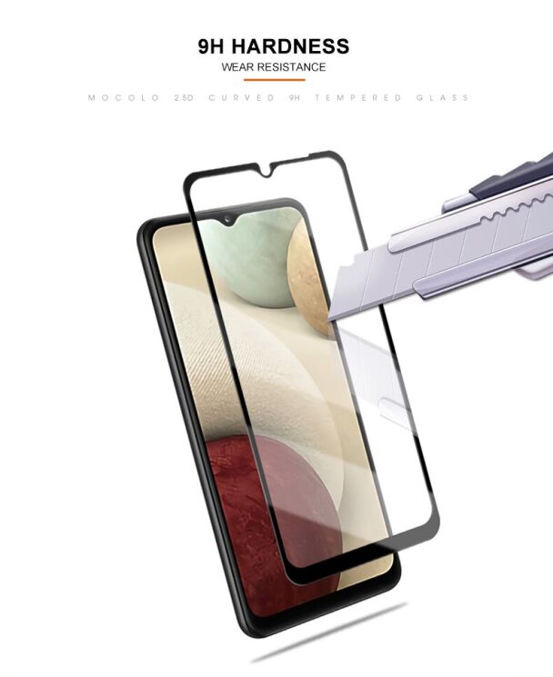 Защитное стекло MOCOLO Full Glue Cover для Samsung Galaxy A12 (A125) / A12 Nacho (A127) - Black: фото 7 из 9