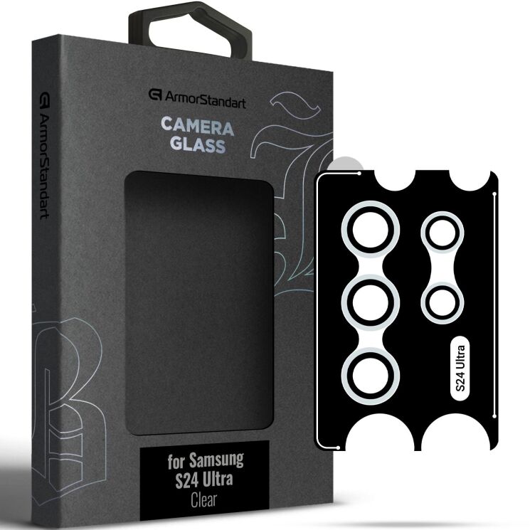 Защитное стекло на камеру ArmorStandart Supreme Black Icon для Samsung Galaxy S24 Ultra (S928) - Clear: фото 1 из 1