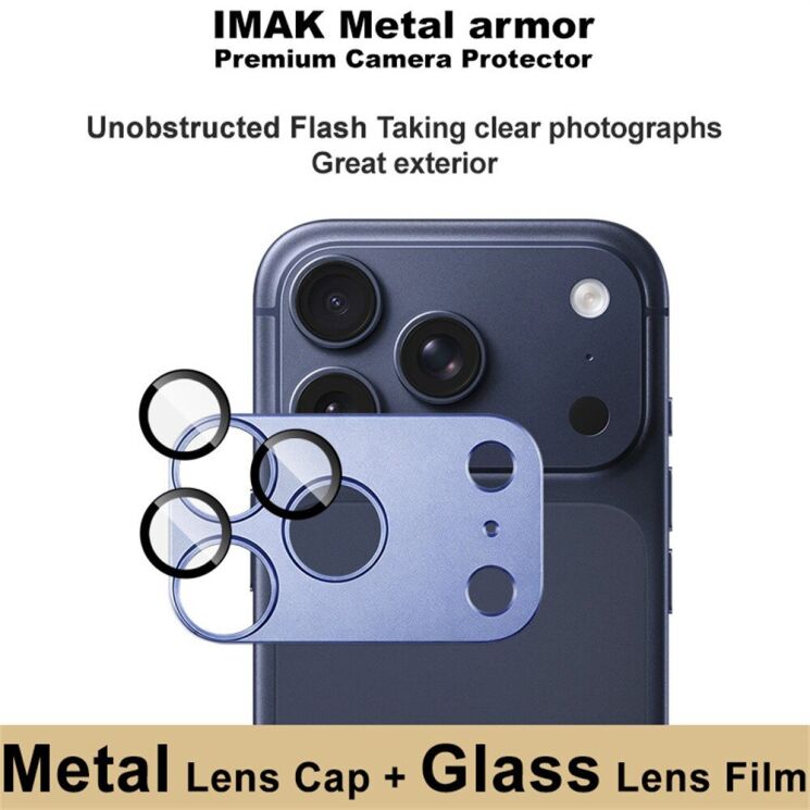 Захисне скло на камеру IMAK Camera Lens Combo для iPhone 18 Pro - Black: фото 7 з 9
