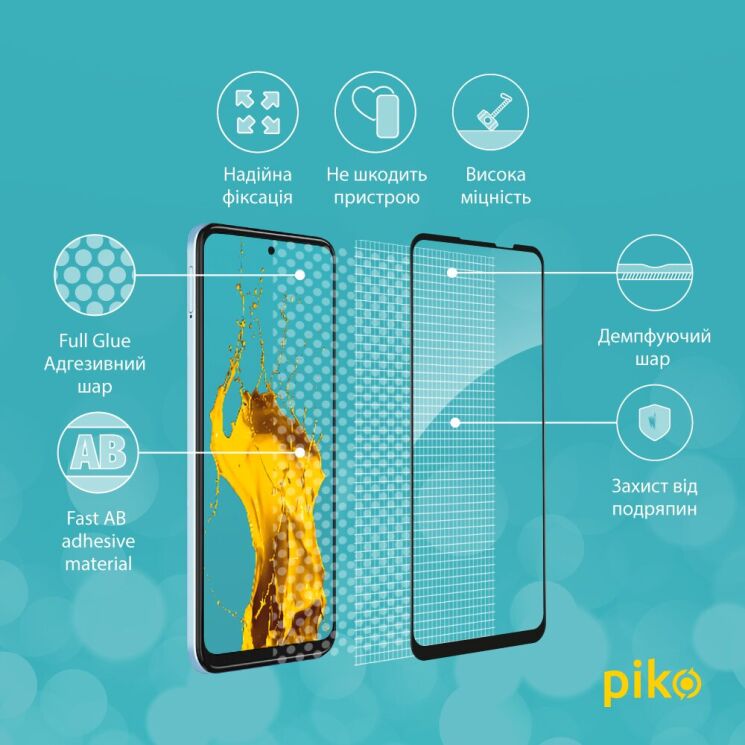 Защитное стекло Piko Full Glue для Motorola Moto G31 / G41 - Black: фото 4 из 5